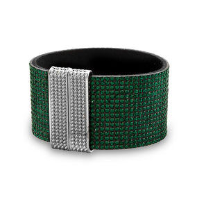 Elegant Emerald Green Crystal Hollywood Fashion Bracelet