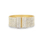 Glamorous Gold Tone Crystal Flex Cuff Fashion Bracelet