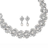 White Imitation Pearl Fashion Choker and Earring Set