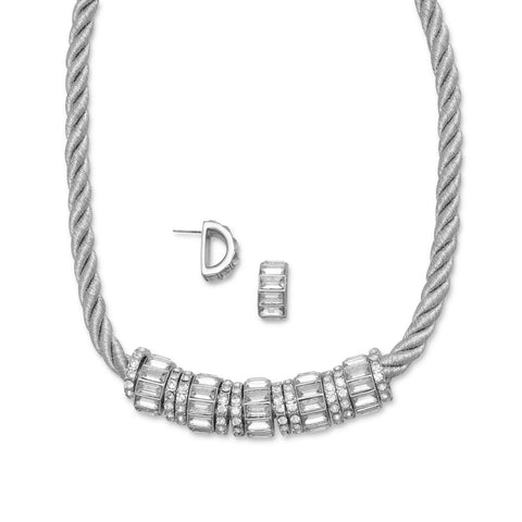 Twisted Cord and Crystal Fashion Set