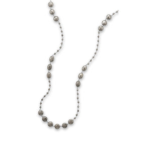 36" Plated Copper and Pyrite Necklace