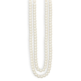 Endless Simulated Pearl Fashion Necklace and Earring Set