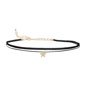 Double Strand Fashion Choker with Star Slide