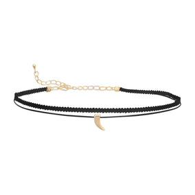 Double Strand Fashion Choker with Claw Slide
