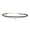 Double Strand Fashion Choker with Lightning Bolt Slide