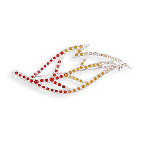 Crystal Leaf Fashion Pin
