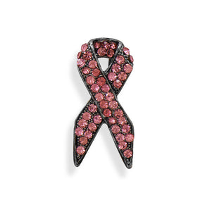 Pink Crystal Ribbon Fashion Pin