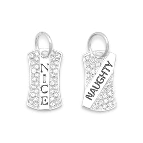 Crystal "Naughty" and "Nice" Fashion Pendants