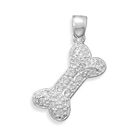 Crystal Dog Bone Fashion Pendant