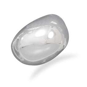 Silver Plated Brass Domed Fashion Ring