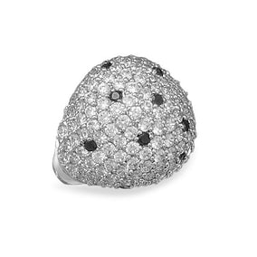 Rhodium Plated Brass CZ Ring