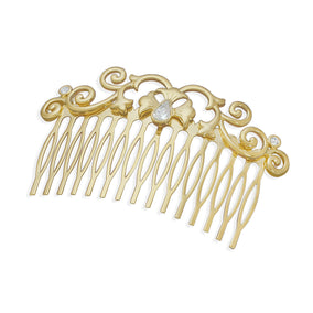 3" 14 Karat Gold Plated Fashion Hair Comb