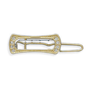 14 Karat Gold Plated Crystal Fashion Barrette
