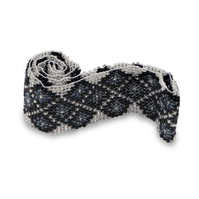 Black and White Diamond Pattern Stretch Fashion Headband