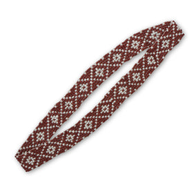 Red and White Diamond Pattern Stretch Fashion Headband
