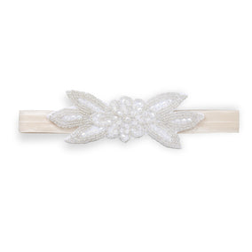 Ivory Fashion Headband with Crystal Embellished Flower