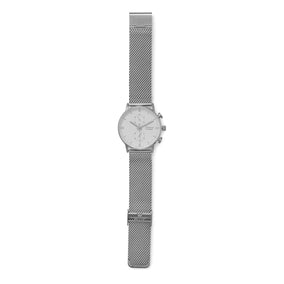 Silver Tone Mesh Unisex Fashion Watch
