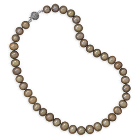16" Taupe Cultured Freshwater Pearl Necklace