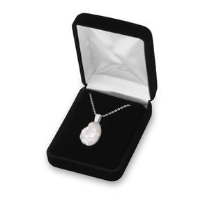 16" + 2" Baroque Cultured Freshwater Pearl Necklace with Gift Box