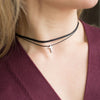 Double Strand Fashion Choker with Cross Slide