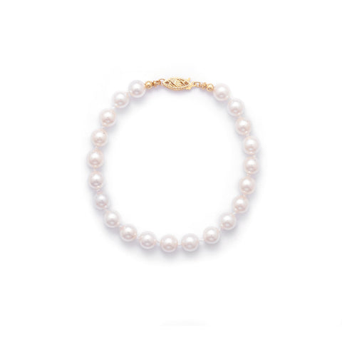 7" 6.5-7mm Grade AAA Cultured Akoya Pearl Bracelet