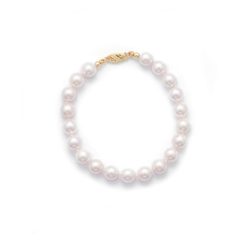 7" 7-7.5mm Grade AAA Cultured Akoya Pearl Bracelet
