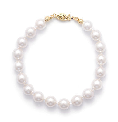 8" 7.5-8mm Grade AAA Cultured Akoya Pearl Bracelet