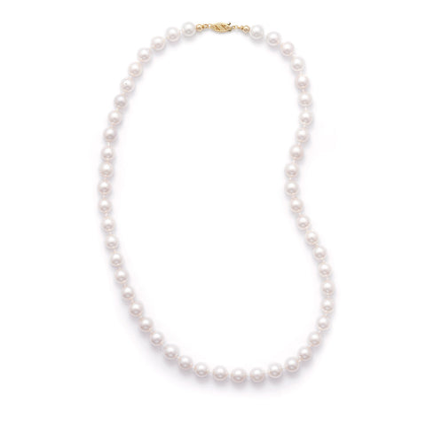 18" 7.5-8mm Grade AAA Cultured Akoya Pearl Necklace