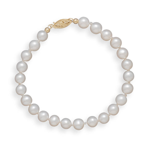 7" 5.5-6mm Cultured Freshwater Pearl Bracelet