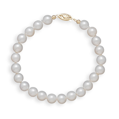 7" 6.5-7mm Cultured Freshwater Pearl Bracelet