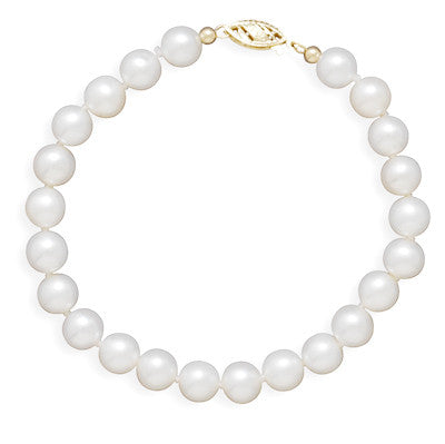 8" 6.5-7mm Cultured Freshwater Pearl Bracelet