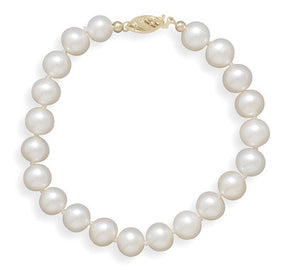 8" 7.5-8mm Cultured Freshwater Pearl Bracelet