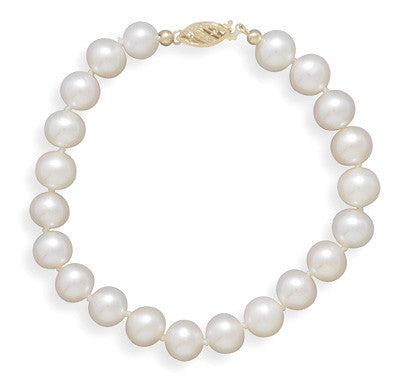 8" 7.5-8mm Cultured Freshwater Pearl Bracelet