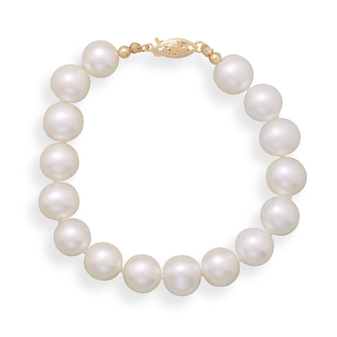7" 8.5-9mm Cultured Freshwater Pearl Bracelet