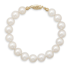 8" 8.5-9mm Cultured Freshwater Pearl Bracelet