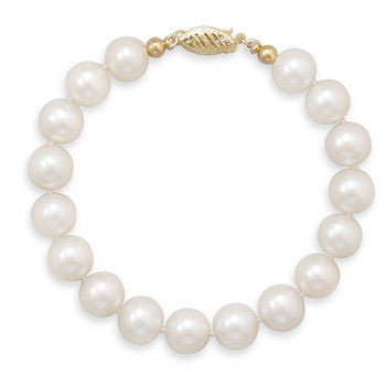 8" 8.5-9mm Cultured Freshwater Pearl Bracelet