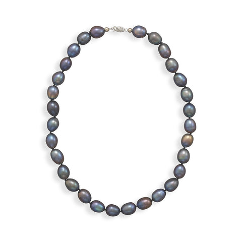 16" Peacock Pearl Necklace with 14K White Gold Clasp