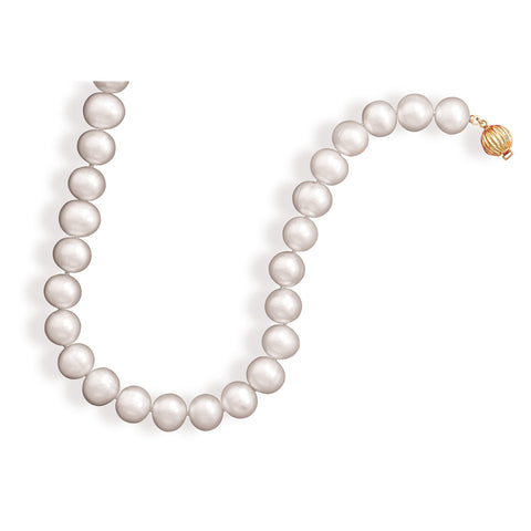 16.5" 11.5-12.5mm Cultured Freshwater Pearl Necklace with a 14 Karat Yellow Gold Clasp
