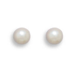 Grade AAA 5-5.5mm Cultured Akoya Pearl Earrings with White Gold Posts and Earring Backs