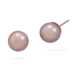 7.5-8mm Cultured Freshwater Pearl Stud Earrings with 14K Yellow Gold Posts and Earring Backs
