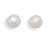 6.5-7mm Freshwater Pearl Stud Earrings with White Gold Posts and Earring Backs