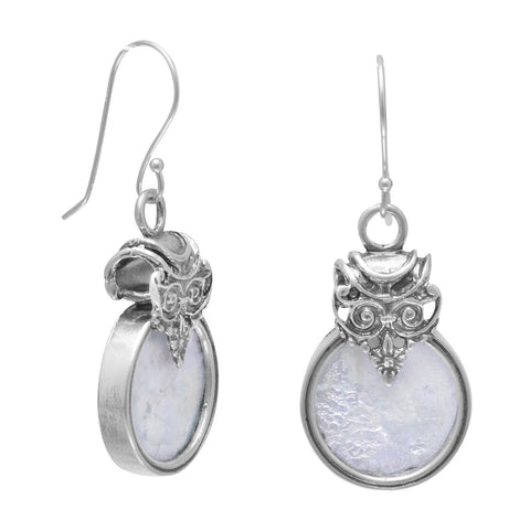 Ancient Roman Glass Circular Earrings