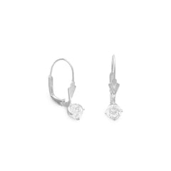 5mm CZ Lever Back Earrings
