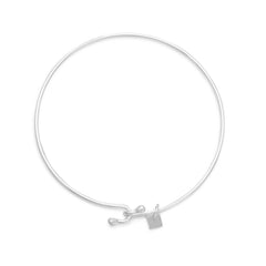 Wire Bangle with Bead Ends