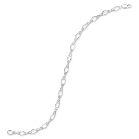 7" Polished Figure 8 Charm Bracelet