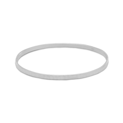 3mm Flat Hammered Bangle