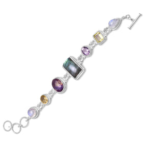 7.5"+1" Extension Toggle Multistone Bracelet