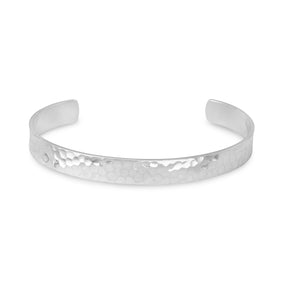 9.5mm Hammered Men's Cuff Bracelet