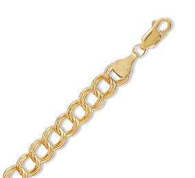 7" 14/20 Gold Filled Large Charm Chain Bracelet