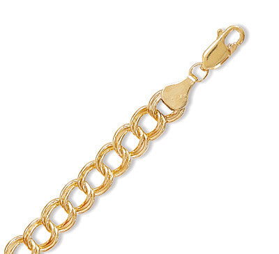 8" 14/20 Gold Filled Large Charm Chain Bracelet